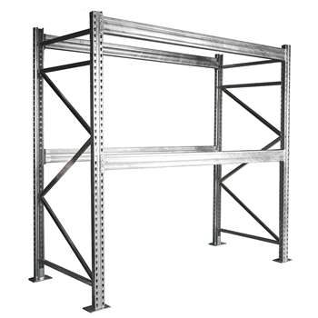 Red Steel Galvanized Pallet Rack Teardrop Step Beam